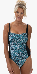 4U10 - Womans' Aquashape Printed Square Neck Swimsuit