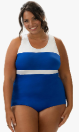 68553 - Womans' Aquashape One Piece Color Block Swimsuit