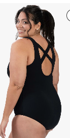 6Y00SLD - Womans Aquashape Conservative Solid Cross Back One Piece Swimsuit