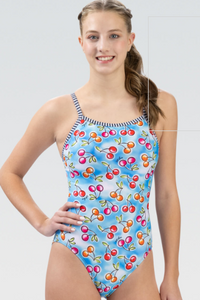 0510WC - Womans' Uglies V-Backed One Piece Swimsuit - "WILD CHERRY"