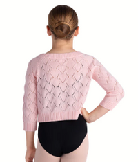 CZ5256 - Childrens' V-Neck Cropped Sweater