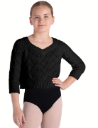 CZ5256 - Childrens' V-Neck Cropped Sweater